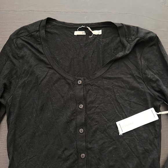 J BRAND LINEN LYOCELL LONG SLEEVE SHIRT XS NEW - Picture 2 of 6